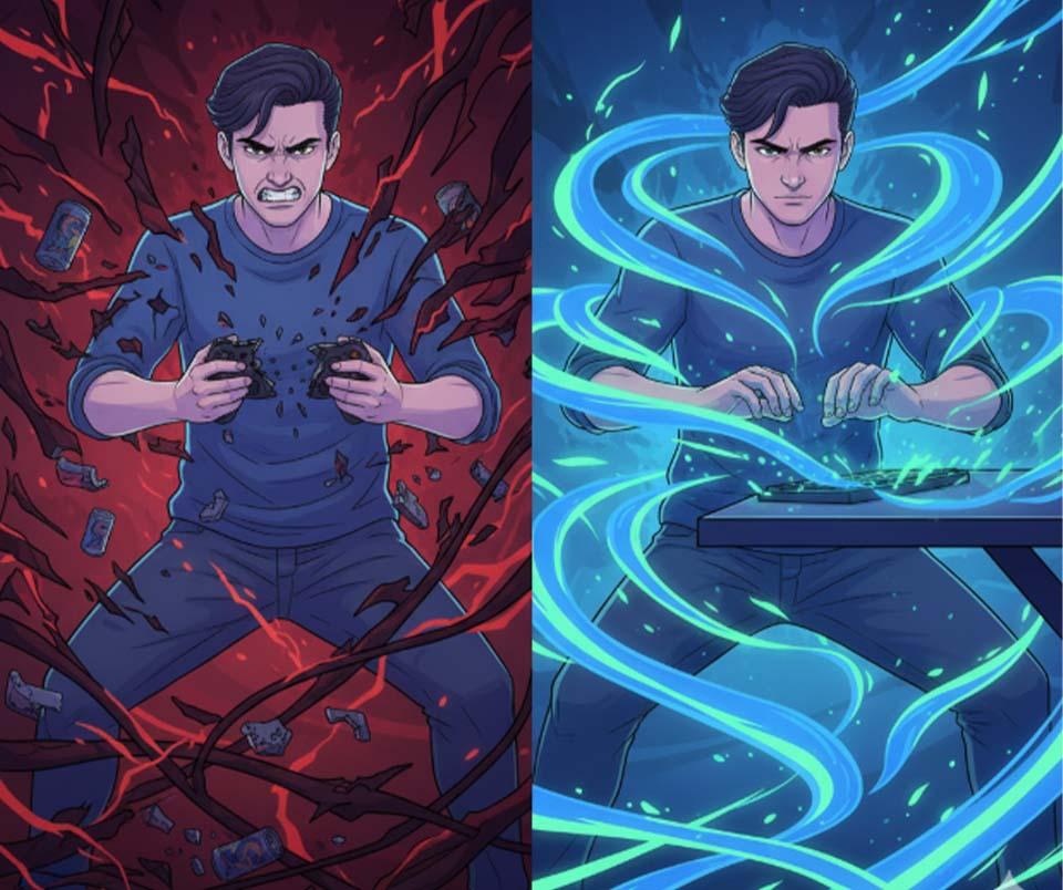 تاثیر کنترل استرس و خشم و عدم کنترل آن در گیمر