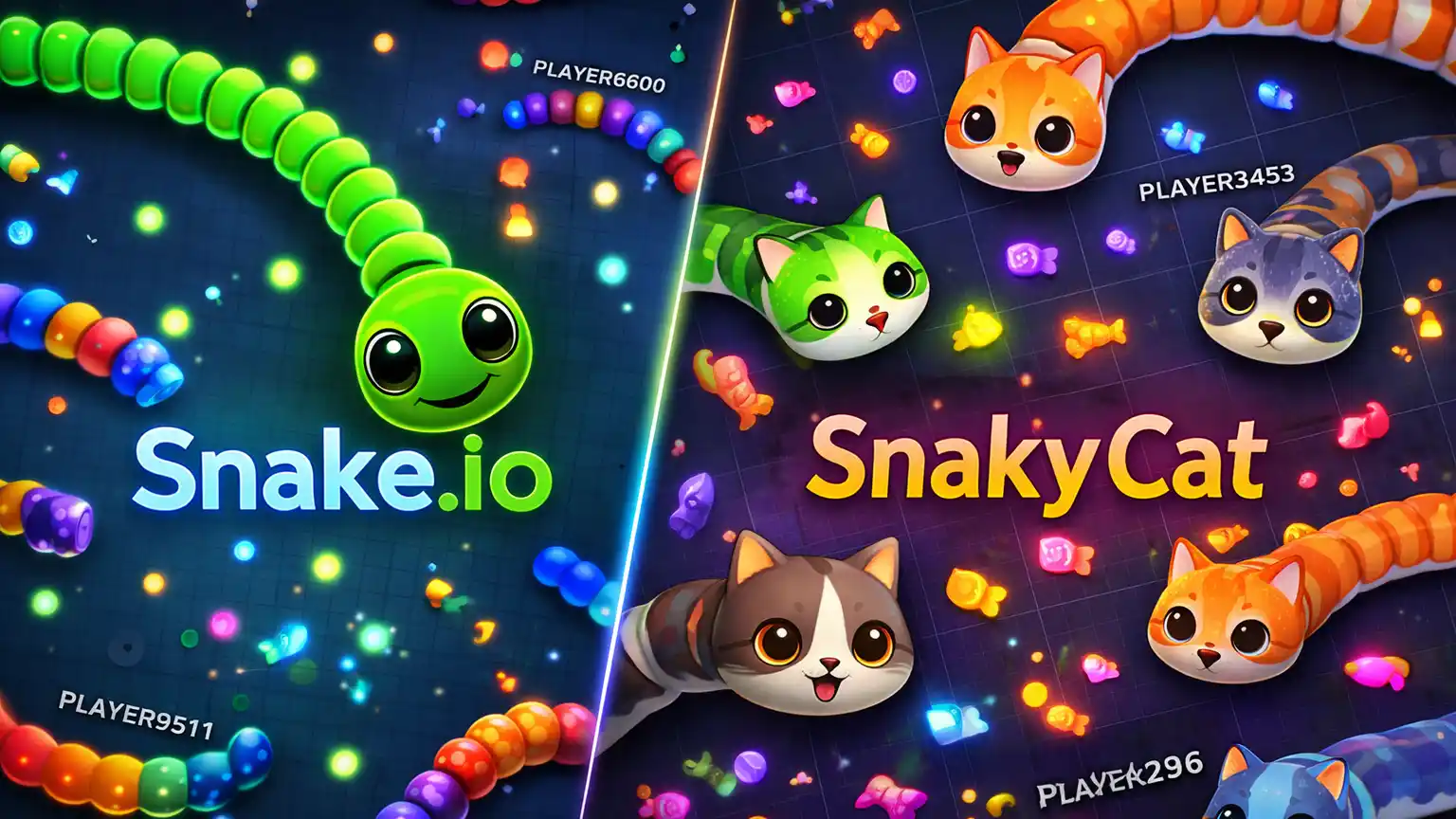 گربه ماری (Snake.io / Snaky Cat)